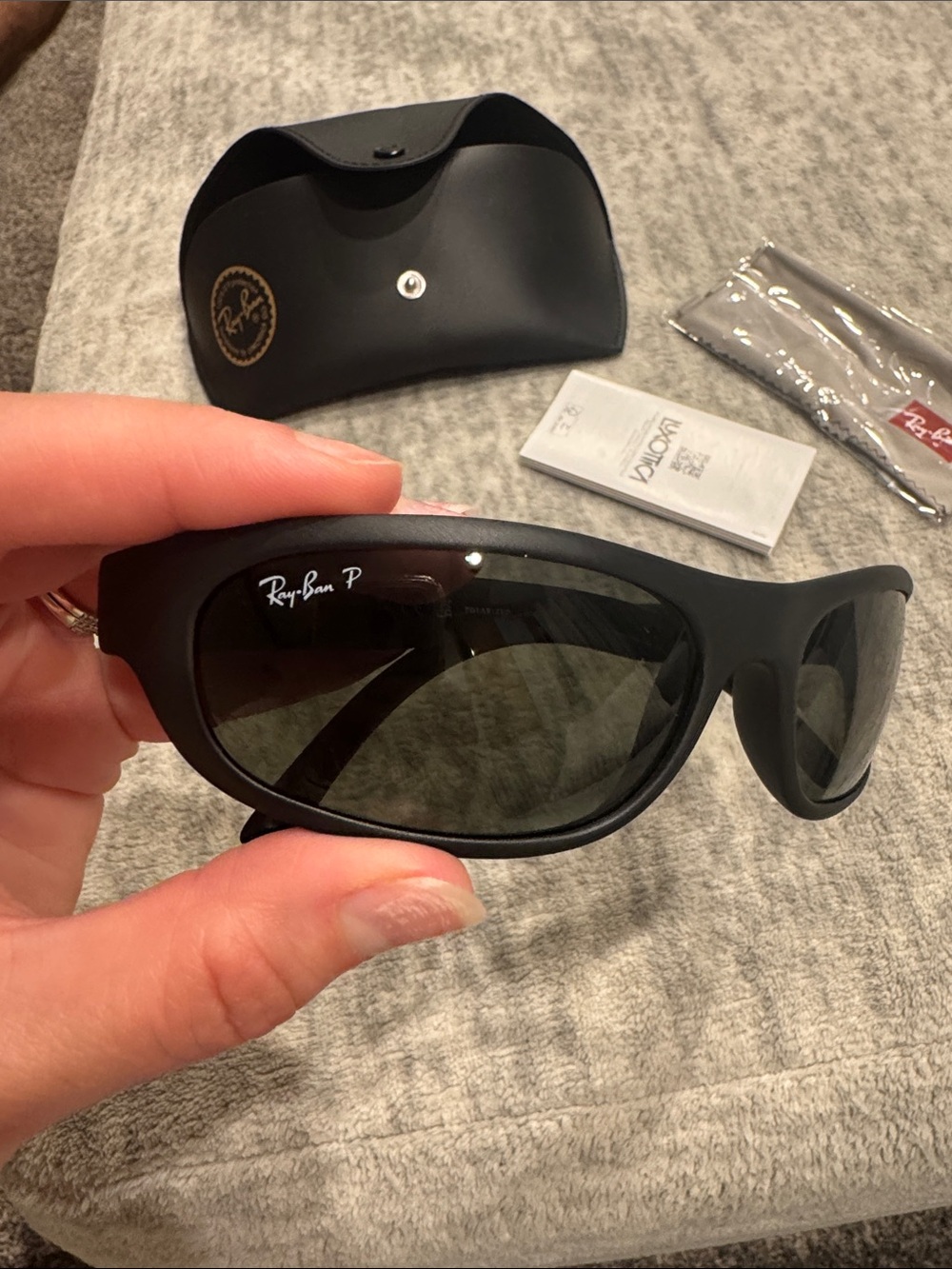 Men’s Ray-Banz 60mm Predator Polarized Wrap Glasses